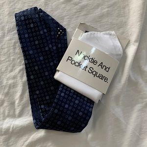 Necktie and white pocket square